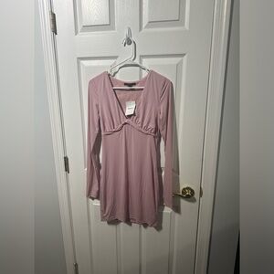 Plunging Bodycon Mini Dress